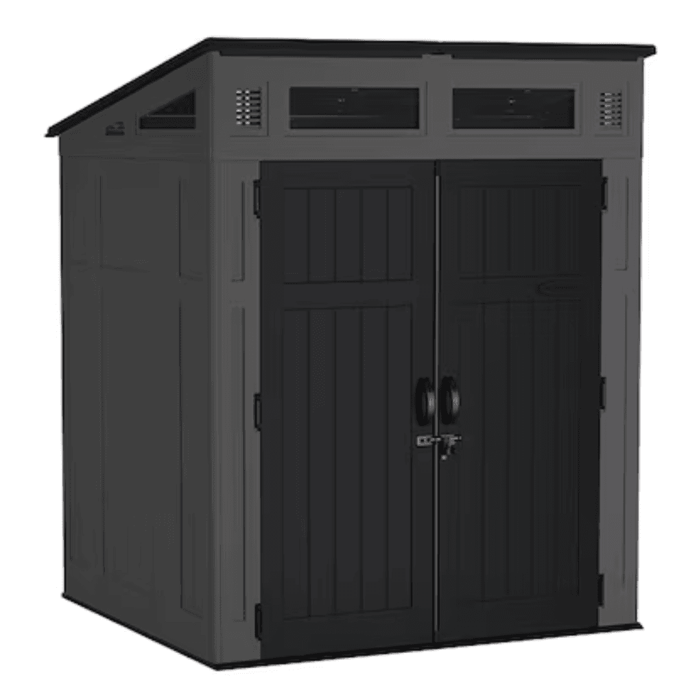 kabooole-product-81-image-1.png Suncast 6-Feet x 4-Feet Modernist Lean-to Resin Storage Shed (Floor Included) in Gray | BMS6583T - Image 1
